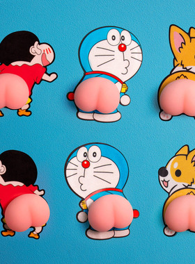 2/5pcs/set 3D Cell Phone Car Anti-collision Ass Shape Silico