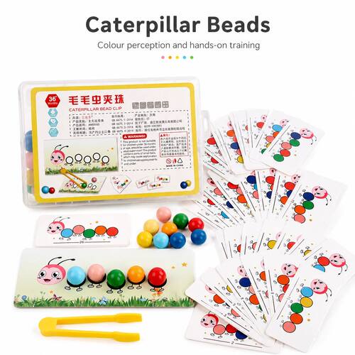 Clip Beads Toys Color Sorting Montessori Toy Educational Pre