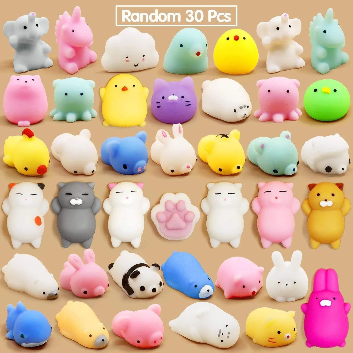 -5PCS Kawaii Squishies Mochi Anima Squishy Toys For Kids Ant