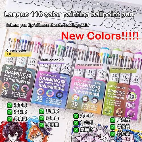 120/10 Color Ballpoint Pen Cartoon 0.8mm Soft Grip Press Mul
