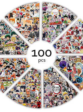 100pcs Anime Stickers Demon Slayer Hunter X Graffiti DIY Lug