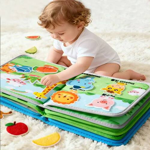Montessori Toys Farm Animal Story Busy Cloth Book Preschool