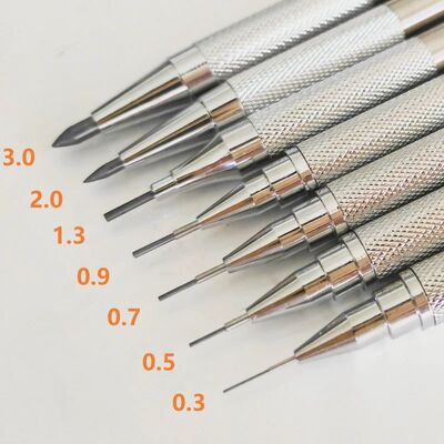 0.3 0.5 0.7 0.9 1.3 2.0 3.0mm Mechanical Pencil Full Metal A