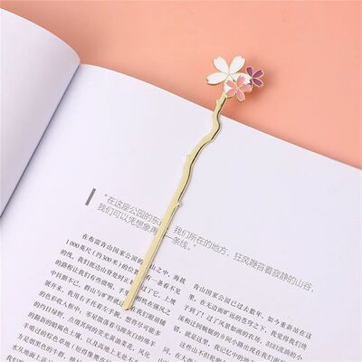 Metal Sakura Bookmark Creative Flower Book Mark Bookmark Rea
