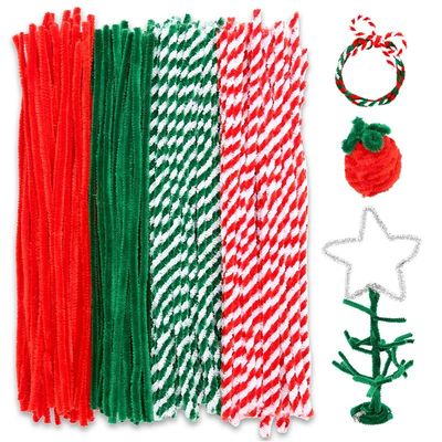 Fenrry 100Pcs cm Chenille Stems Pipe Cleaners Plush Tinsel K