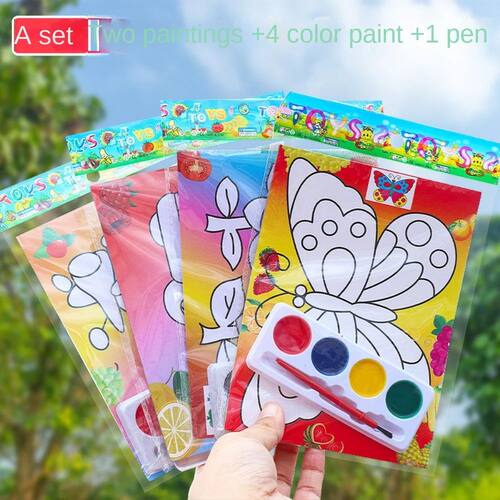10-30 Pcs DIY Cartoon Paint Coloring Graffiti Painting Kids