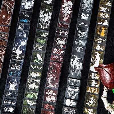 Mr. Paper, Vintage Masking Tape 200cm/roll Gothic Witch Dark