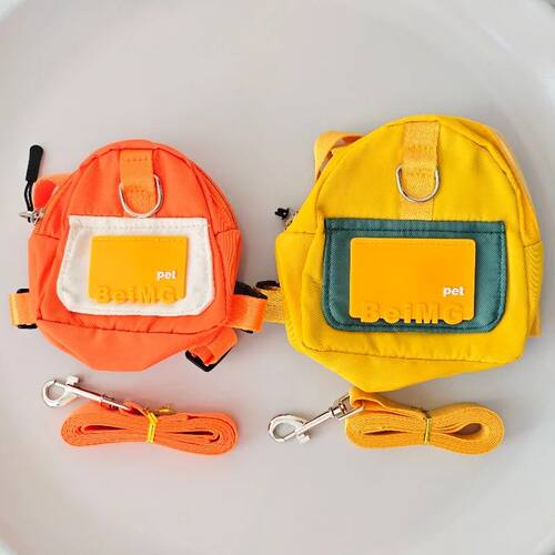Pet Travel Traction Backpack Dog Bag Snack Toy Garbage Bag F