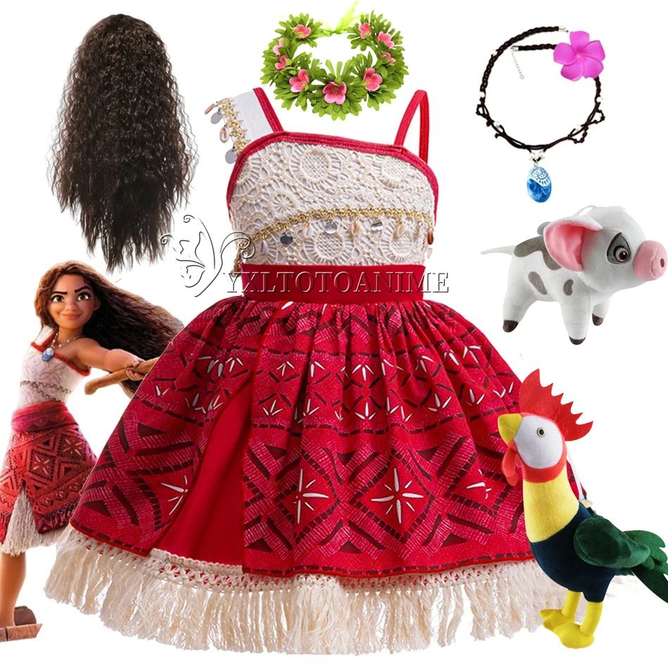 New Movie Moana 2 Dress Girls Halloween Party Adventure Cost