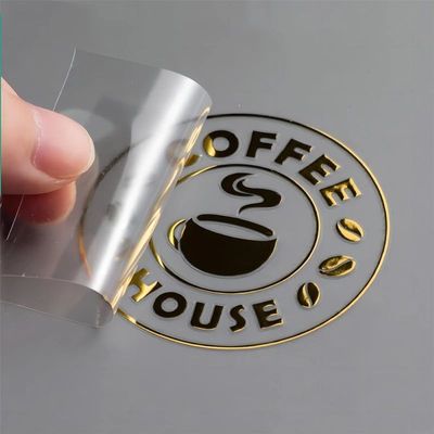 100PCS Custom Transfer 3D Sticker Shiny Gold Silver Transfer