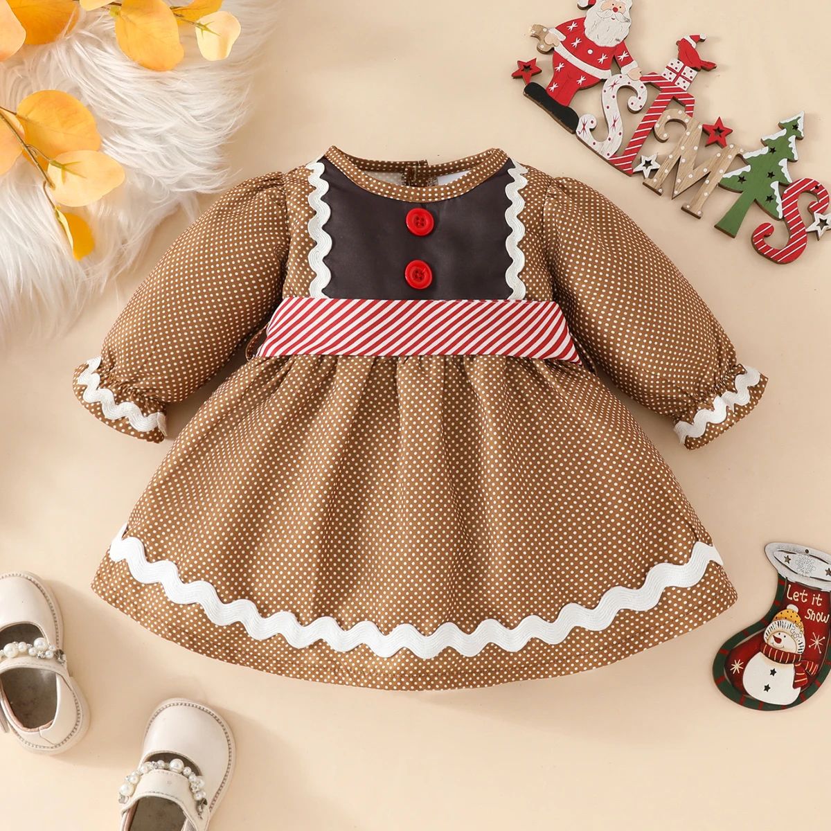 Cute Christmas Party for Girls Aged 6-48 Months in Autum wit