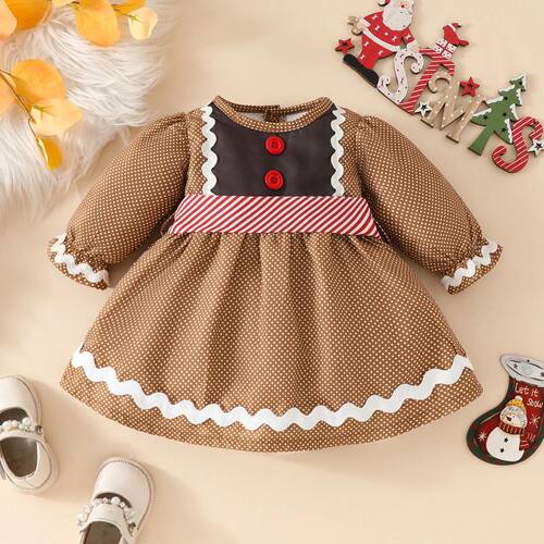 Cute Christmas Party for Girls Aged 6-48 Months in Autum wit
