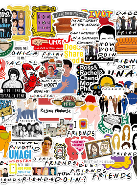 50PCS Friends TV Show Cartoon Stickers Car Bike Travel Lugga