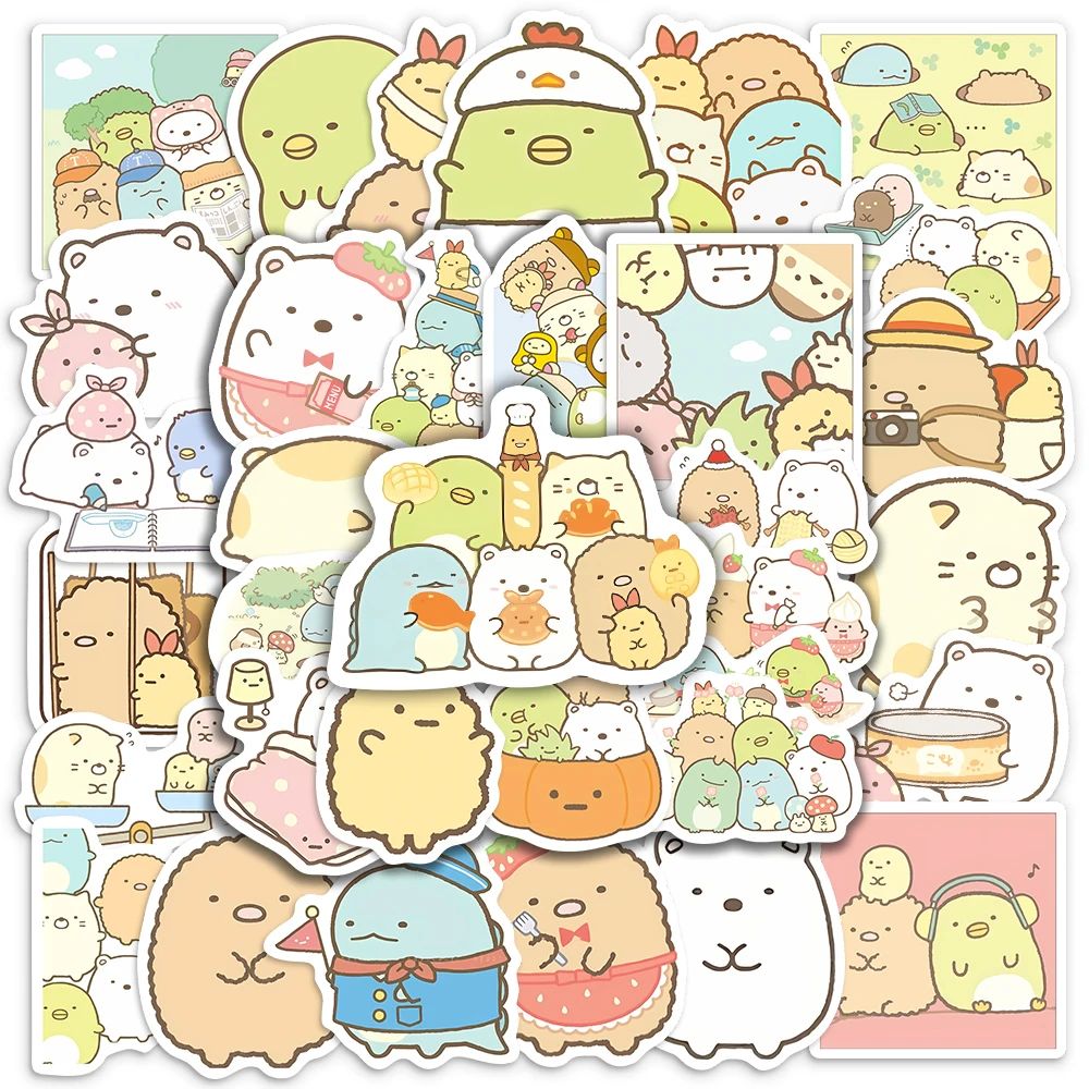 10/25/50Pcs Kawaii Cute Cartoon Sumikko Gurashi Stickers DIY