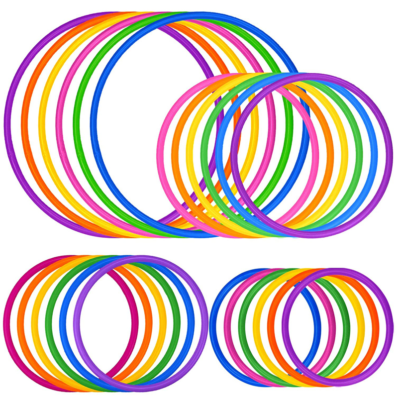 5Piece Plastic Hoop Ring Toss Game Carnival Outdoor Toys For