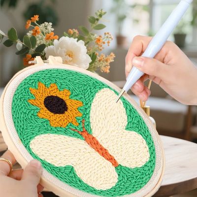 Embroidery Punch Needle Kit Stitching Tool Set Magic Embroid