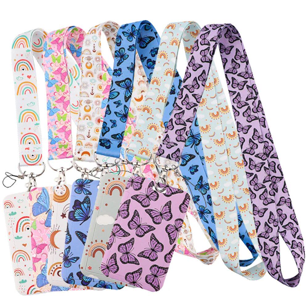 Monarch Butterflies Lanyard Business Credit Card Holder Neck