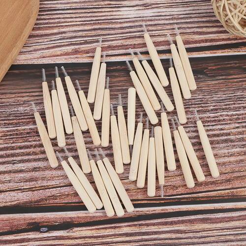 30pcs Bamboo Interdental Brush Teeth Cleaning Tools Between