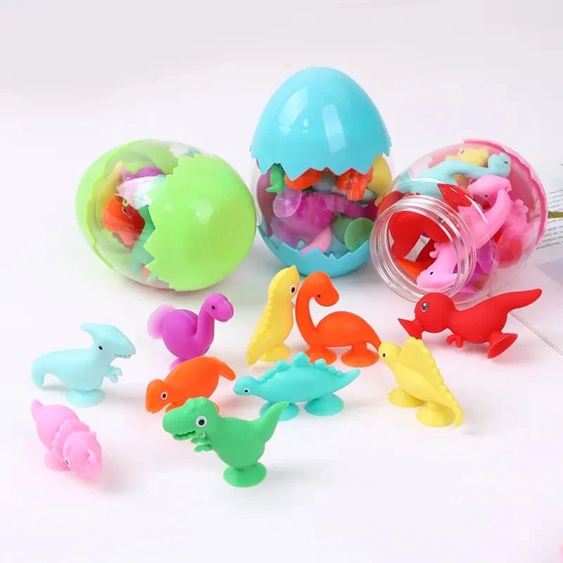 Animal Suction Cup Toy Silicone Building Block Suction Bath