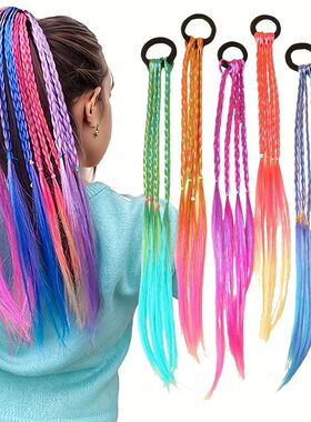 6 Pieces of Multi-Color Bohemian Style Sweet Wig Braid Hair