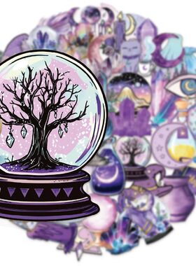 50PCS Magic Witch Graffiti Stickers DIY Luggage Skateboard W