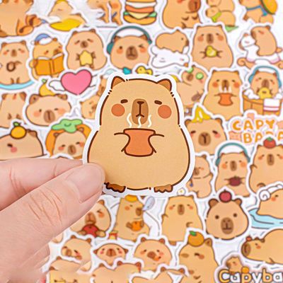 50Pcs Cute Cartoon Capybara Graffiti Stickers Creative Funny