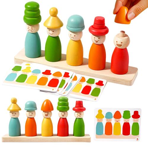 Color Sorting Toys Montessoris Wooden Early Learning Toys Fi