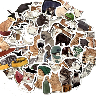 Animal Kids 54pcs Cats Cartoon Decals Stickers Cute Graffiti