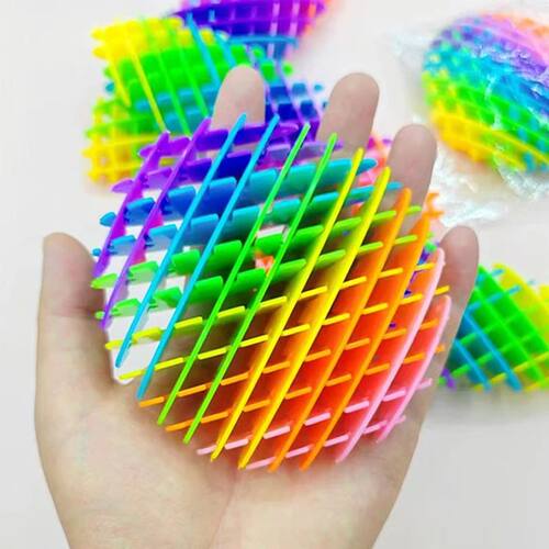 Fidget Worm Flexible 3D Sensory Rainbow Elastic Mesh Stretch