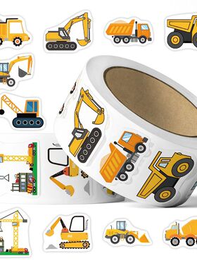 100-500pcs Cartoon Engineering Vehicle Stickers, Encourageme