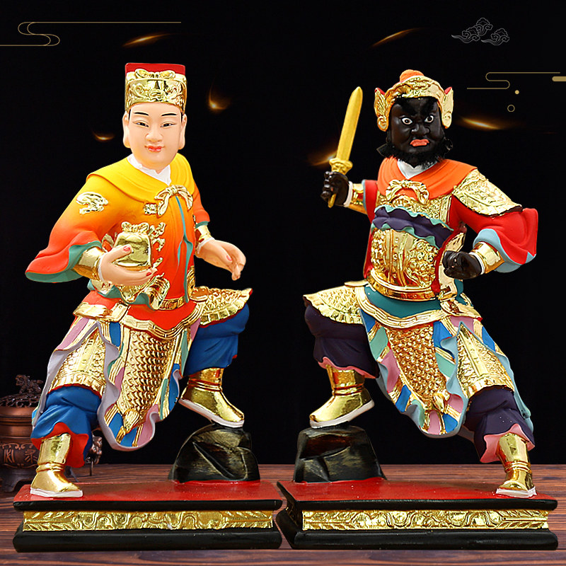 华音殿周仓关平神像树脂材质