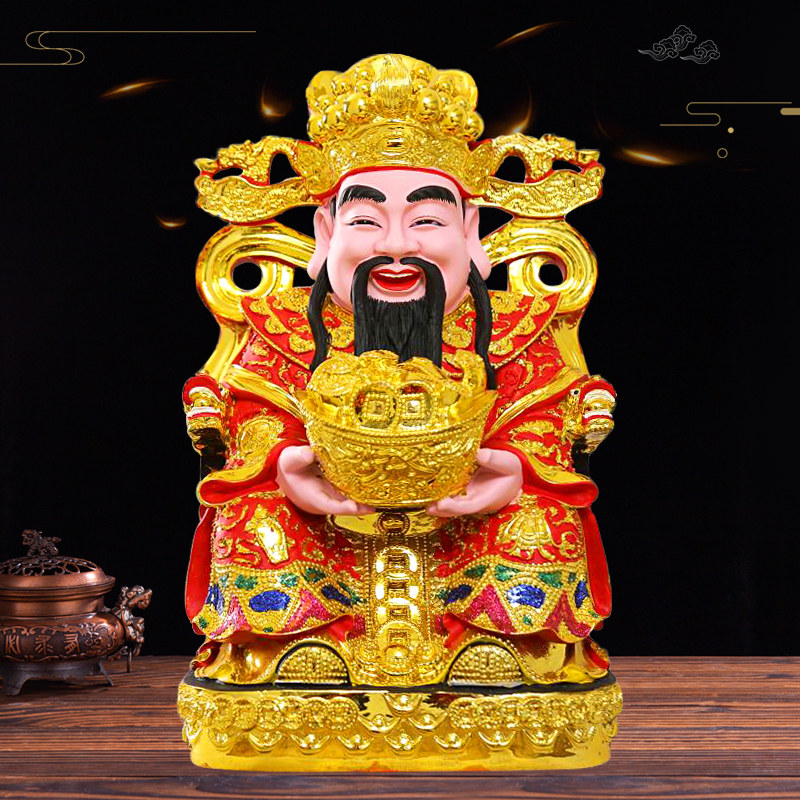 财神爷树脂玻璃钢佛像招财摆件