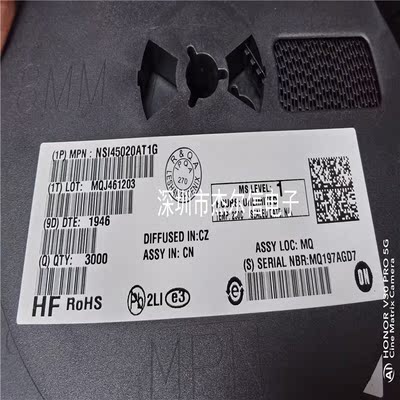 NSI45020AT1G 丝印AD 45V 20MA ON SOD-123 全新进口原装 可直拍