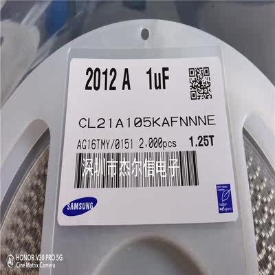 CL21A105KAFNNNE 1UF 25V 0805  SAMSUNG全新进口原装 可直拍出样