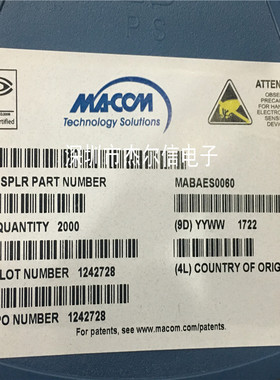 MABAES0060TR MABAES0060 通量耦合变压器 MA/COM 进口原装 直拍