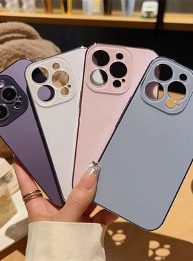 适用于苹果14Promax手机壳iPhone13防摔12/11高级15Pro电镀磨砂