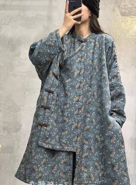 休闲春季中长款棉服莫里宽松宽松