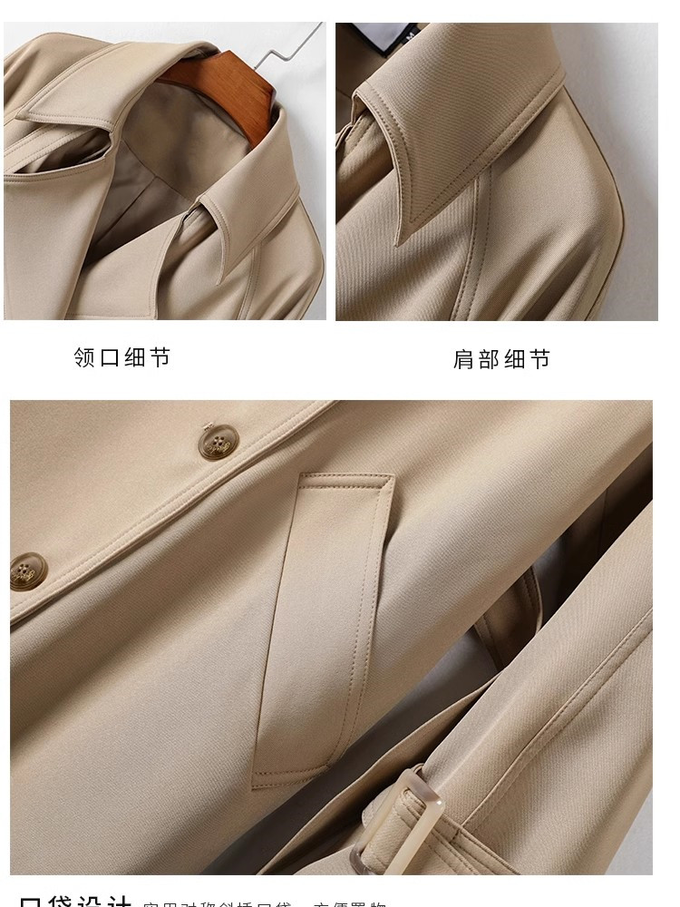 风衣外套女2024年秋冬新款今年流行中长款御姐港风高级感驼色大衣