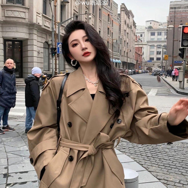 英伦风长款松弛感风衣外套女2025年秋冬季新款大衣超好看休闲法式