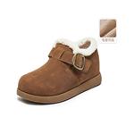 百丽毛毛勃肯乐福鞋女靴2025冬新款加绒棉鞋雪地靴E4Z1  E4Z1DDM5