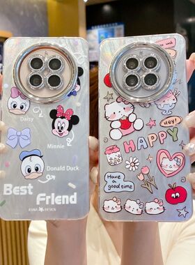 适用VIVO S30/X200S/Y300PRO+/Y35/Y78+/Y35M+/X90/Y36I/精孔羽纱卡通全包带闪粉镜头防摔硬手机壳保护套批发