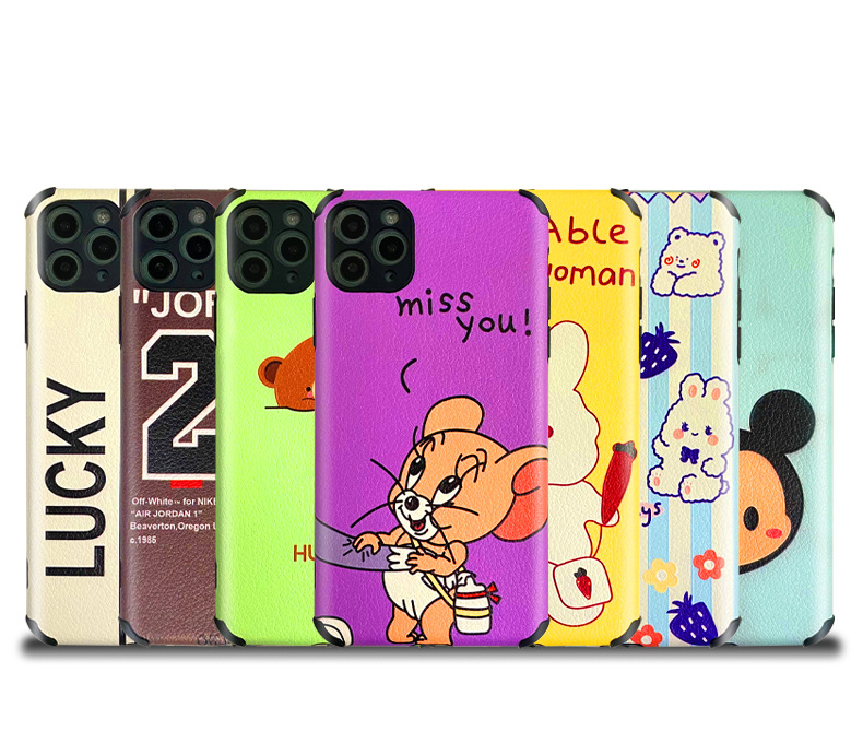 彩绘小羊皮图案多苹果卡通苹果14