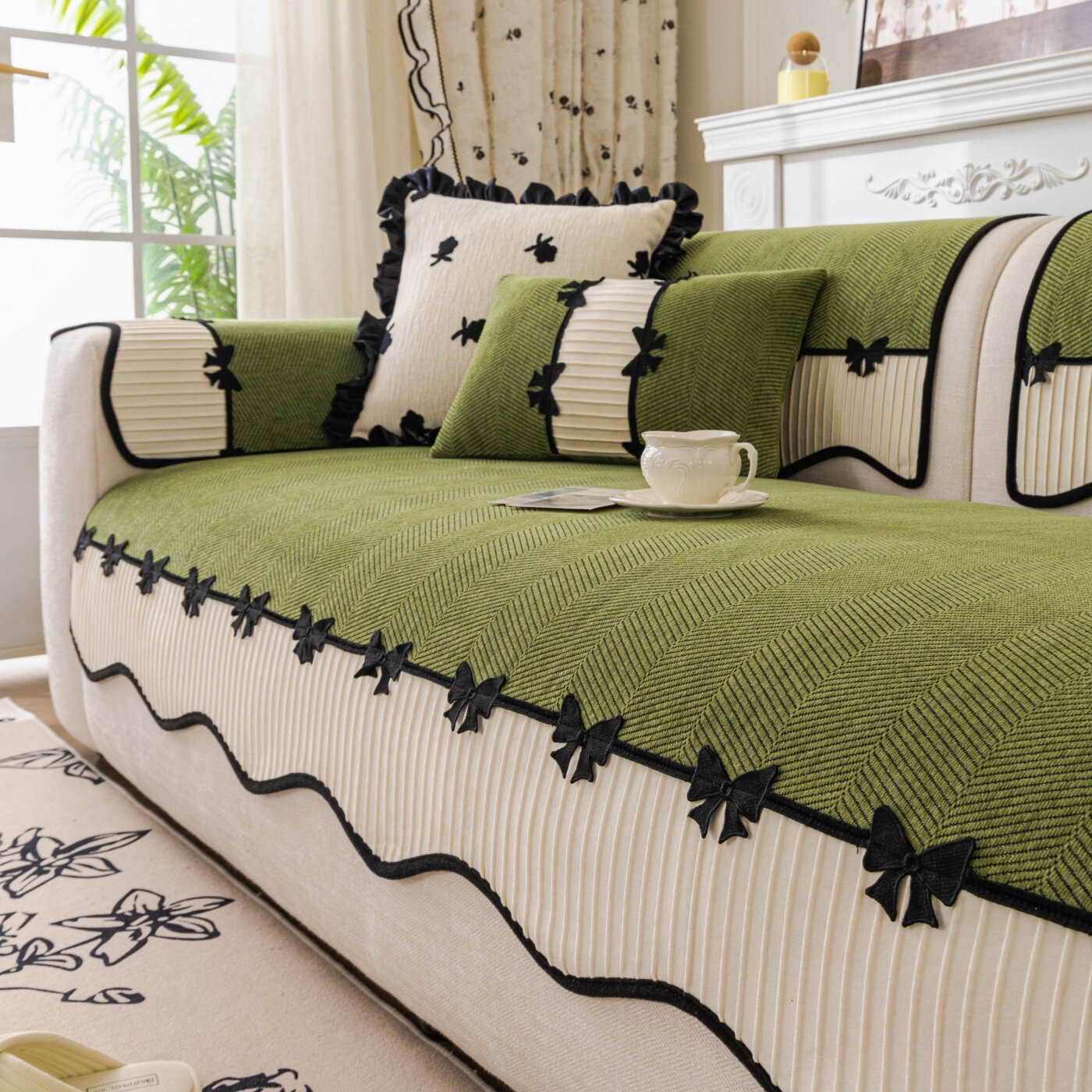 特价雪尼尔轻奢高级感皮沙发垫四季通用沙发套罩防滑直排坐垫盖布