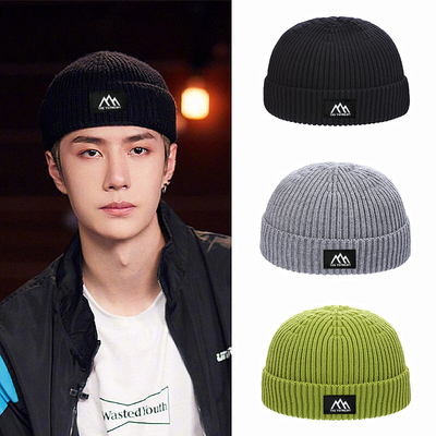 针织瓜皮帽雅痞保暖冷帽