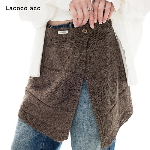 Lacoco多功能针织裙帘披肩女