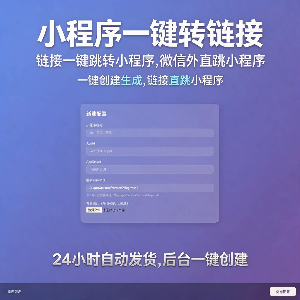 小程序转链接取路径转二维码二次跳转直转一键创建链接跳转路径WX图片