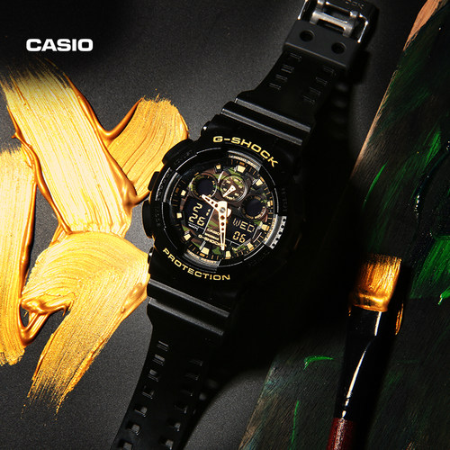 卡西欧官网品牌店拆弹专家GA-100CF男士运动手表G-SHOCK官方正品
