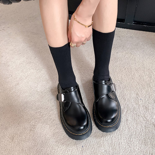 fenimore英伦风百搭小皮鞋女厚底