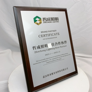 新款上架珠光铝胡桃木合作伙伴代理经销商木质牌匾24x31厘米包邮