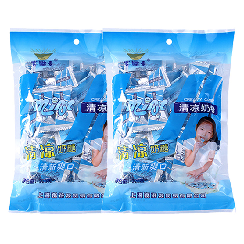 客嘟麦清凉奶糖228g爽口薄荷味清小时候的味道 零食80后 糖果零食